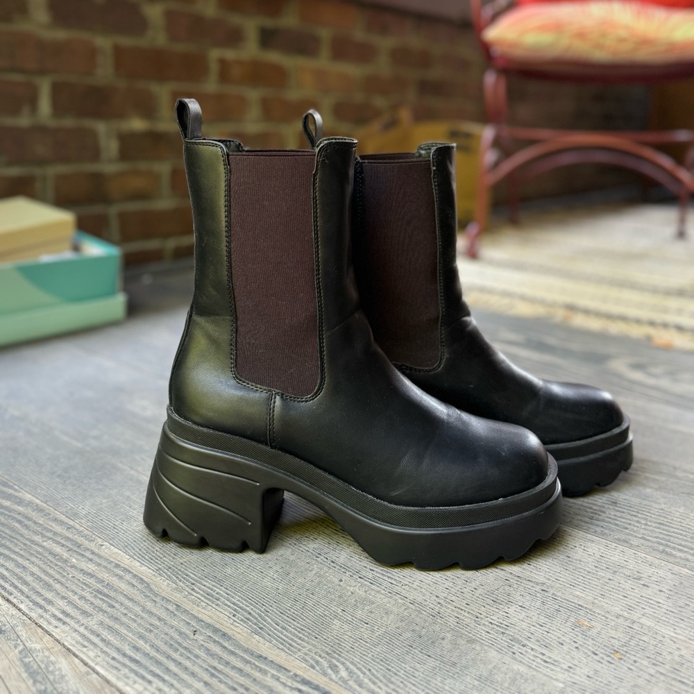 Truffle Collection Black Boots, Combat
